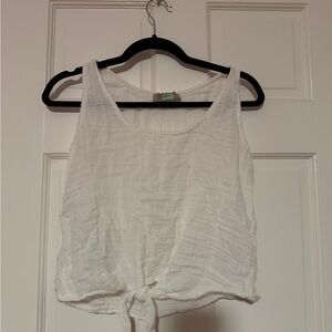 Anthropology White Sleeveless Women's Top